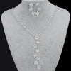BLIJERY Fashion Bridesmaid Bridal Jewelry Sets for Women Rhinestone Crystal Necklace Earrings Sets Prom Wedding Jewelry Sets