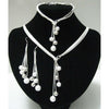 Sterling Silver Five-Wire Beads Three Piece Jewelry Set