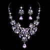 Wedding Bridal Formal Party Prom Jewelry Crystal Rhinestone Necklace Earring Set